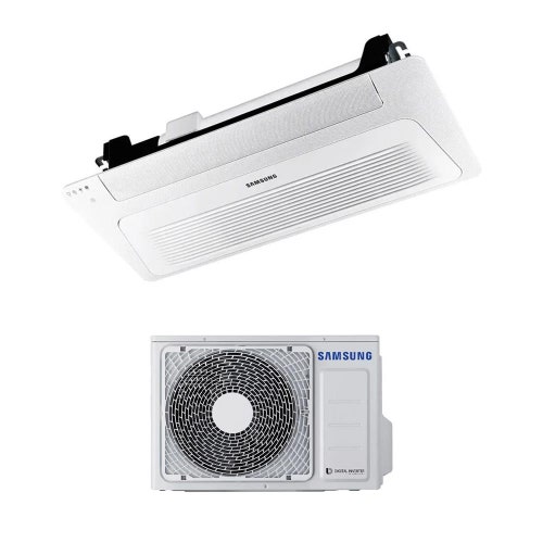 Immagine di Samsung CASSETTA 1 VIA WINDFREE Climatizzatore a cassetta monosplit inverter | unità esterna 3.5 kW unità interna 12000 BTU AC035RXADKG/EU+AC035RN1DKG/EU