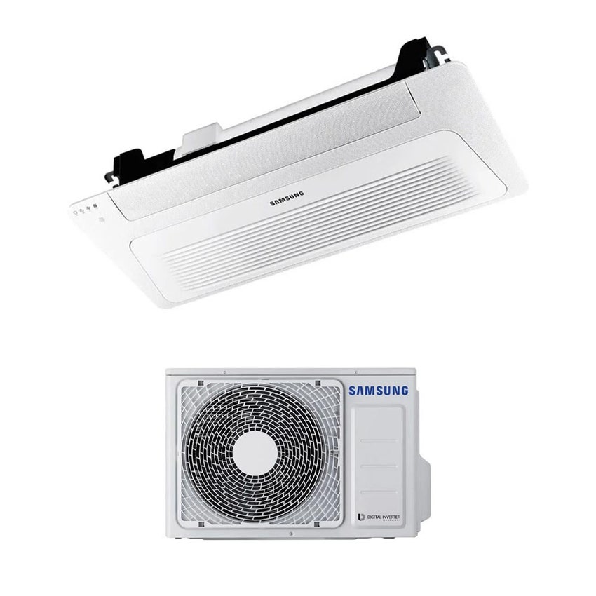 Immagine di Samsung CASSETTA 1 VIA WINDFREE R32 Climatizzatore a cassetta monosplit inverter | unità esterna 3.5 kW unità interna 12000 BTU AC035RXADKG/EU+AC035RN1DKG/EU