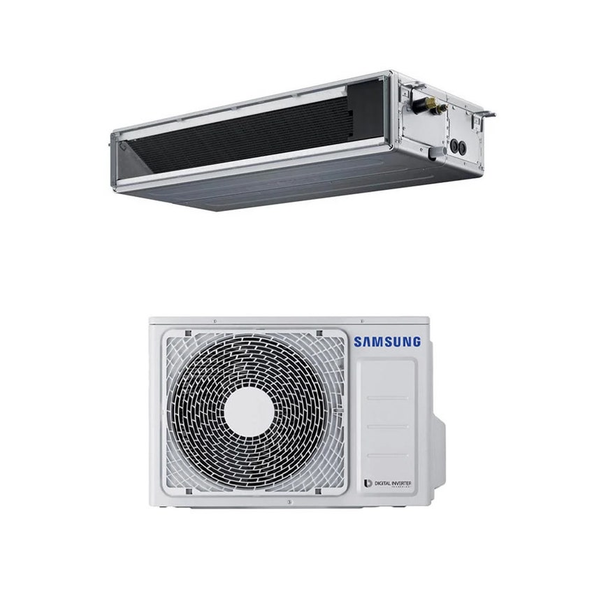 Immagine di Samsung CANALIZZABILE BASSA PREVALENZA R32 Climatizzatore canalizzabile monosplit inverter | unità esterna 2.6 kW unità interna 9000 BTU AC026RXADKG/EU+AC026RNLDKG/EU