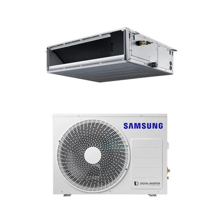 Immagine di Samsung CANALIZZABILE MEDIA PREVALENZA ALTA EFFICIENZA Climatizzatore canalizzabile monosplit inverter | unità esterna 5 kW unità interna 18000 BTU AC052BXAPKG/EU+AC052BNMPKG/EU