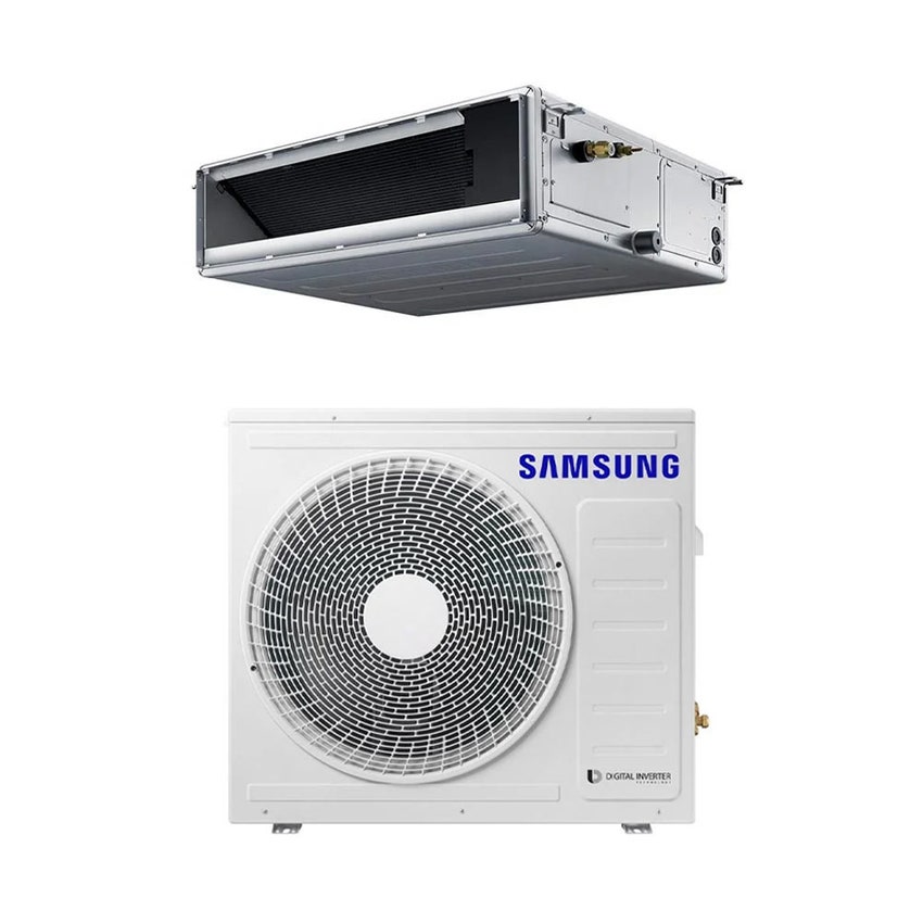 Immagine di Samsung CANALIZZABILE MEDIA PREVALENZA R32 ALTA EFFICIENZA Climatizzatore canalizzabile monosplit inverter | unità esterna 6.8 kW unità interna 24000 BTU AC071BXAPKG/EU+AC071BNMPKG/EU