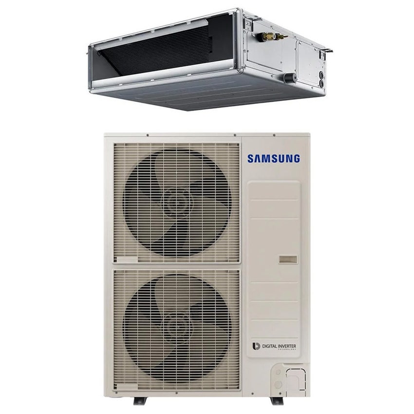 Immagine di Samsung CANALIZZABILE MEDIA PREVALENZA R32 Climatizzatore canalizzabile monosplit inverter | unità esterna 13.4 kW unità interna 48000 BTU AC140RXADKG/EU+AC140RNMDKG/EU