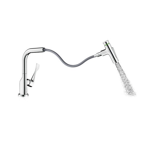 Immagine di Axor CITTERIO miscelatore cucina monocomando, Select 230, 2 jet con doccetta estraibile e sBox, finitura cromo 39862000