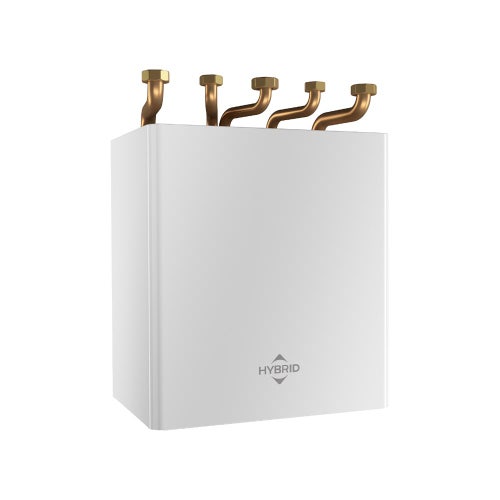 Immagine di Ariston GENUS ONE HYBRID FLEX NET 30/9 Sistema ibrido compatto composto da pompa di calore integrata con caldaia a condensazione, per riscaldamento, raffrescamento e produzione di ACS con bollitore 180 litri 3301793