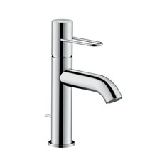 Immagine di Axor UNO miscelatore monocomando lavabo 100, con maniglia a staffa e set di scarico pop-up, finitura cromo 38023000