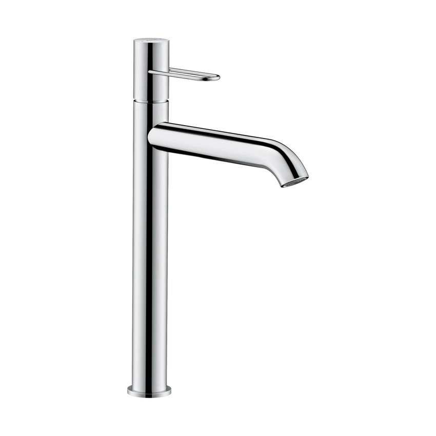 Immagine di Axor UNO miscelatore monocomando lavabo 250, con maniglia a staffa e set di scarico, finitura cromo 38034000