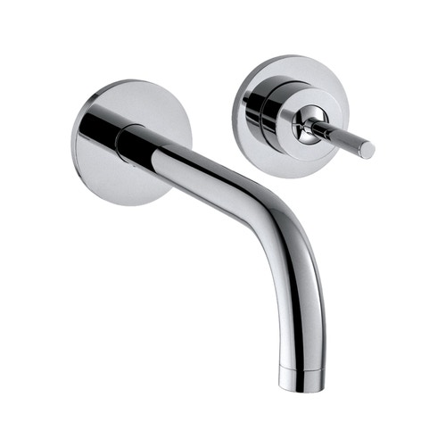 Immagine di Axor UNO miscelatore monocomando lavabo, ad incasso a parete, con bocca d'erogazione 16,5 cm e piastrine, finitura cromo 38113000