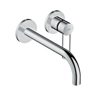 UNO miscelatore monocomando lavabo incasso a muro da 225 con maglia a staffa finitura cromo