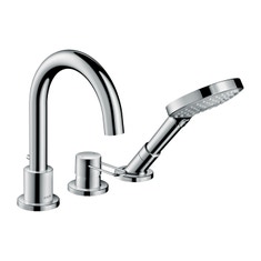 Immagine di Axor UNO rubinetteria 3 fori bordo vasca, con maniglia a staffa, finitura cromo 38436000