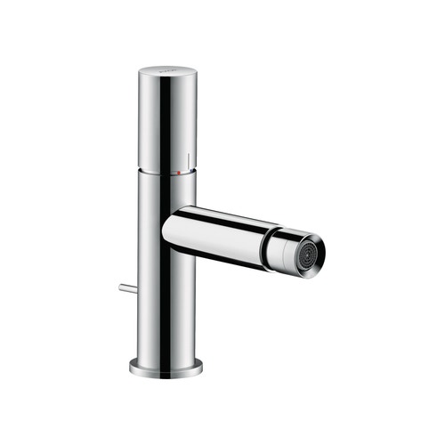 Immagine di Axor UNO miscelatore monocomando bidet, con maniglia zero e set di scarico pop-up, finitura cromo 45200000