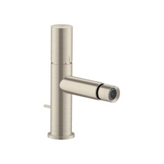 Immagine di Axor UNO miscelatore monocomando bidet, con maniglia zero e set di scarico pop-up, finitura nichel spazzolato 45200820