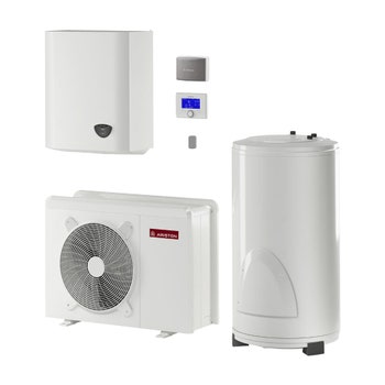 Immagine di Ariston NIMBUS FLEX S NET 90 T - 300 Pompa di calore inverter split aria/acqua trifase per riscaldamento, raffrescamento e produzione di ACS con bollitore 300 litri 3300924