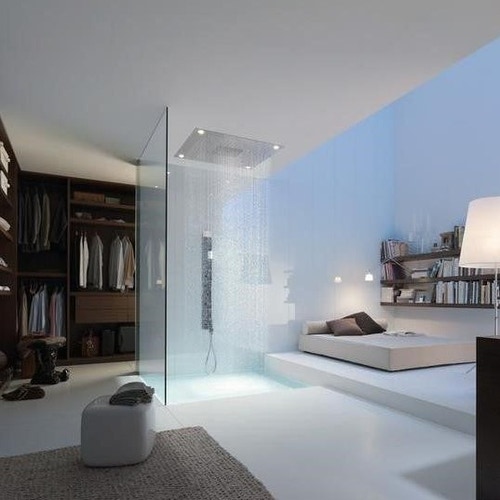 Immagine di Axor SHOWERSOLUTIONS ShowerHeaven 970/970, 3 jet, con illuminazione, finitura acciaio optic 10623800