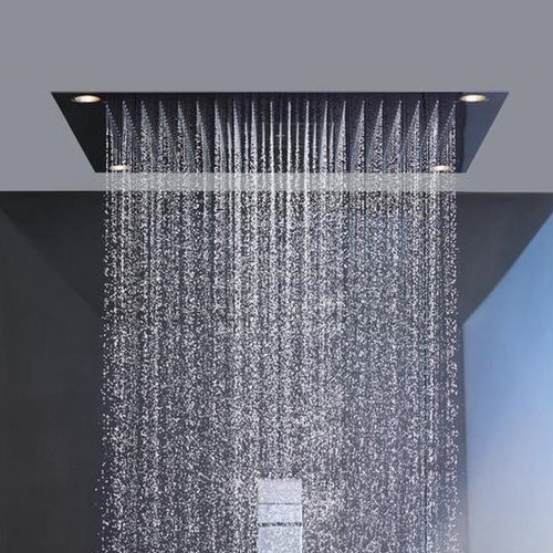 Immagine di Axor SHOWERSOLUTIONS ShowerHeaven 970/970, 3 jet, con illuminazione, finitura acciaio optic 10623800