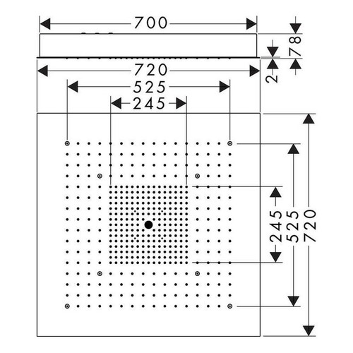 Immagine di Axor SHOWERSOLUTIONS ShowerHeaven 720/720, 3 jet, senza illuminazione, finitura acciaio optic 10625800