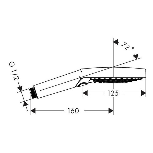 Immagine di Axor SHOWERSOLUTIONS doccetta 120, 3 jet, finitura cromo 26050000
