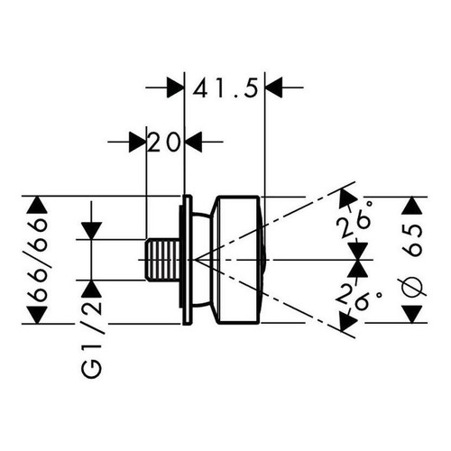 Immagine di Axor Doccetta laterale 1 jet, Square, finitura cromo 28469000