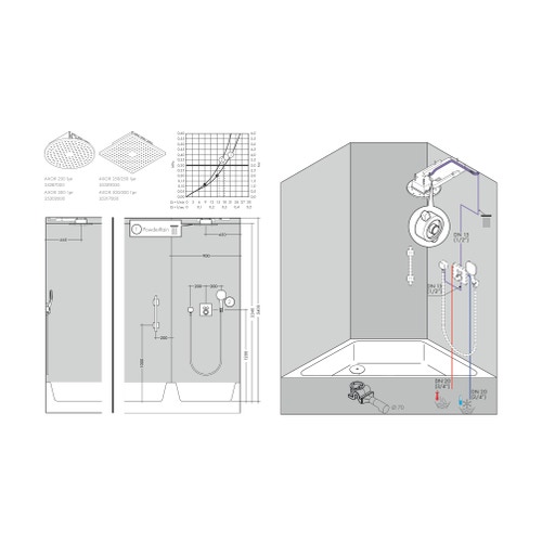 Immagine di Axor SHOWERSOLUTIONS soffione doccia 250, 1 jet, a filo soffitto, finitura cromo 35287000