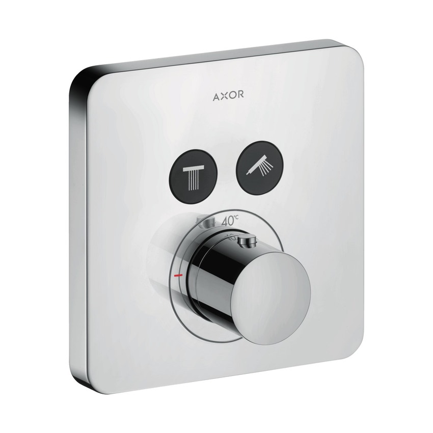 Immagine di Axor SHOWERSELECT miscelatore termostatico, ad incasso, softcube, per 2 utenze, finitura cromo 36707000