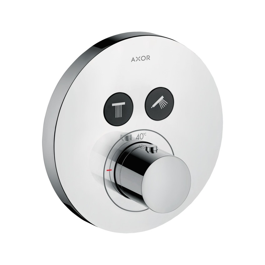 Immagine di Axor SHOWERSELECT miscelatore termostatico, ad incasso, Round, per 2 utenza, finitura cromo 36723000