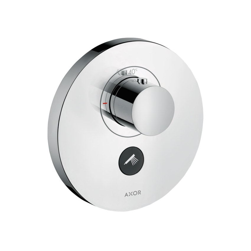 Immagine di Axor SHOWERSELECT miscelatore termostatico, ad alta portata, ad incasso, Round, per 1 utenza più 1 addizionale, finitura cromo 36726000