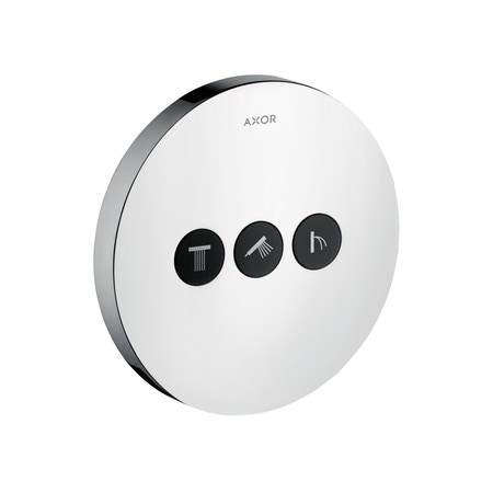 Immagine di Axor SHOWERSELECT set esterno, ad incasso, per 3 utenze, Round, finitura cromo 36727000