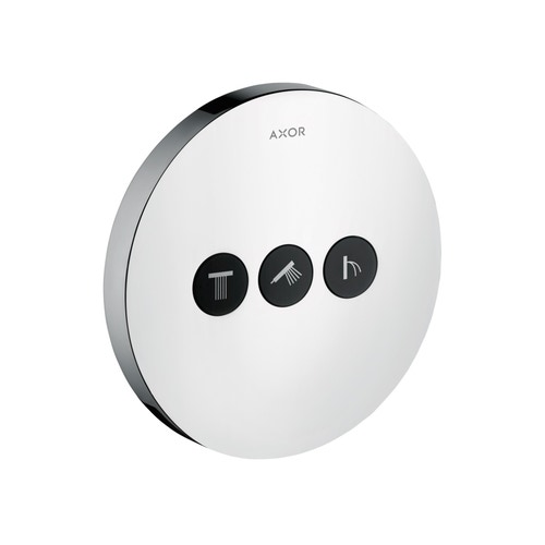 Immagine di Axor SHOWERSELECT set esterno, ad incasso, per 3 utenze, Round, finitura cromo 36727000
