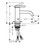 Immagine di Axor ONE miscelatore monocomando lavabo 70, con maniglia a leva e set di scarico, finitura cromo 48001000