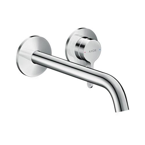 Immagine di Axor ONE miscelatore monocomando lavabo, ad incasso a parete, con maniglia a leva e bocca di erogazione 22 cm, finitura cromo 48120000