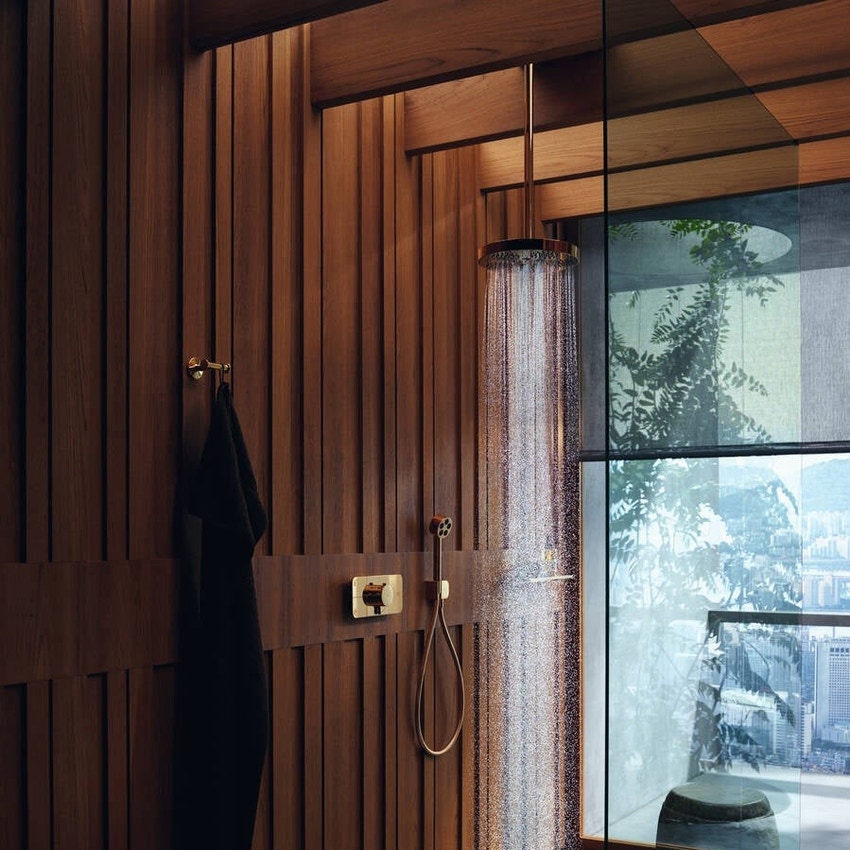 Immagine di Axor ONE connessione a soffitto 30 cm, per soffione doccia 280, 2 jet, finitura cromo 48496000