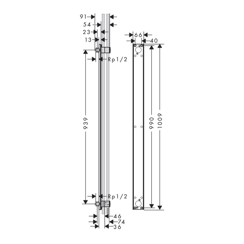 Immagine di Axor Corpo incasso per showerpipe 48798180
