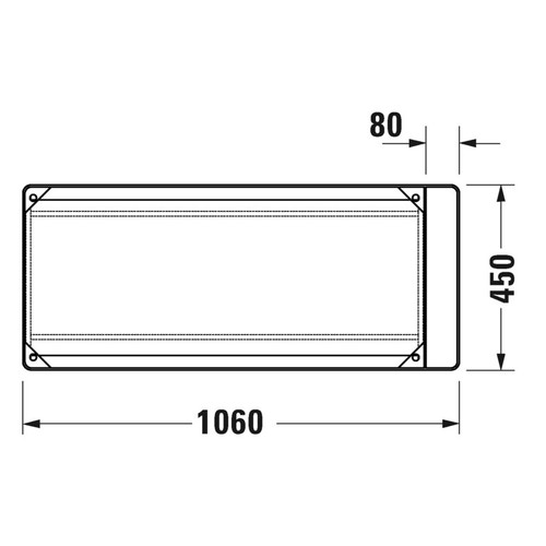 Immagine di Duravit DURASQUARE sostegno metallico a sospeso, 106.5 cm, finitura cromo 0031041000