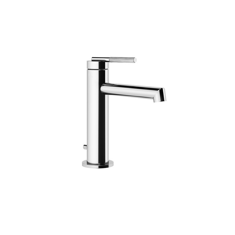 Immagine di Gessi INGRANAGGIO miscelatore lavabo H.18 cm, con scarico e flessibili di collegamento, finitura finox 63502#149