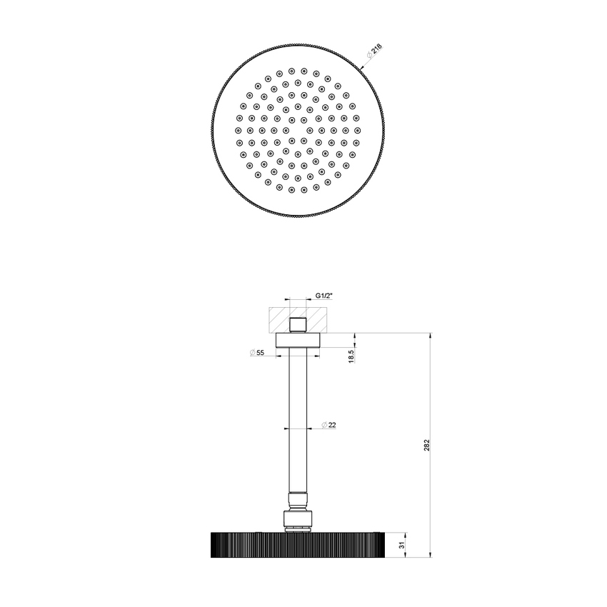 Immagine di Gessi INGRANAGGIO soffione a soffitto orientabile, finitura cromo 63552#031