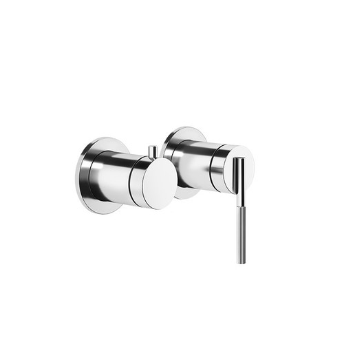 Immagine di Gessi INGRANAGGIO miscelatore a parete, 2 vie, con deviatore automatico bagno/doccia, senza corpo incasso, finitura cromo 63580#031