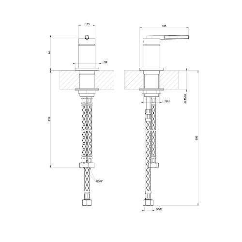Immagine di Gessi INGRANAGGIO comando remoto, finitura cromo 63600#031