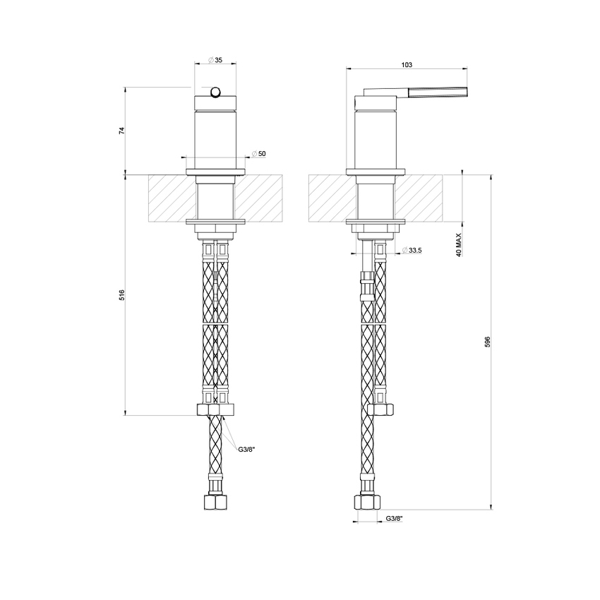Immagine di Gessi INGRANAGGIO comando remoto, finitura cromo 63600#031