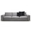 Immagine di Mussi SINFONIA divano profondo 3 posti, L.293 P.114 cm, rivestimento in cotone, cuscini e seduta imbottiti in piuma d'oca, finitura F tessuto colore grigio SIN002