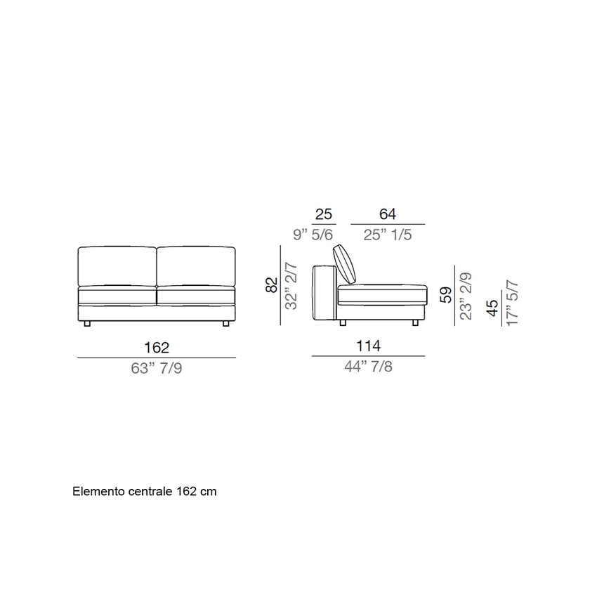 Immagine di Mussi SINFONIA divano composizione angolare L.448 cm, elemento centrale con tavolino in marmo, finitura E tessuto colore grigio e bianco SIN001