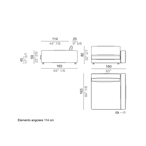 Immagine di Mussi SINFONIA divano con penisola L.429 cm formato da elemento terminale e chaise longue, cuscini e seduta imbottiti in piume d'oca, finitura E tessuto colore bianco SIN004