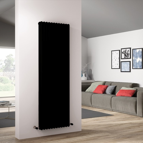 Immagine di Irsap TESI 4 radiatore 21 elementi H.60 L.94,5 P.13,9cm, colore nero finitura opaco RT4060021K1IRNON01