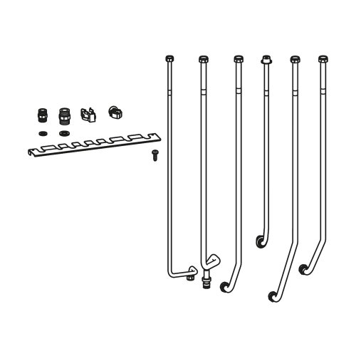 Immagine di Bosch CS33 Kit collegamento idraulico verticale, per il collegamento diretto al circuito di riscaldamento o al compensatore idraulico esterno 7738112829