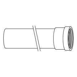 Immagine di Bosch FC-S80-1000-W Prolunga fumi/aria Ø 80; PP rigido bianco - 1 metro 7738113237