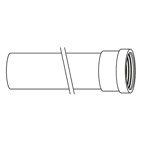 Immagine di Bosch FC-S80-1000-W Prolunga fumi/aria Ø 80; PP rigido bianco - 1 metro 7738113237