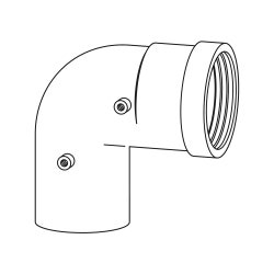 Immagine di Bosch FC-SE80-87-W Curva fumi/aria Ø 80; PP rigido bianco - 87° 7738113239