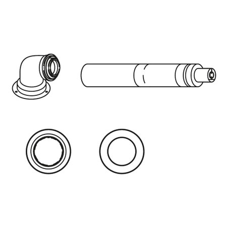 Immagine di Bosch FC-Set60-C13x Kit base C13x, Ø 60/100 mm, PP/Met bianco 7738112499