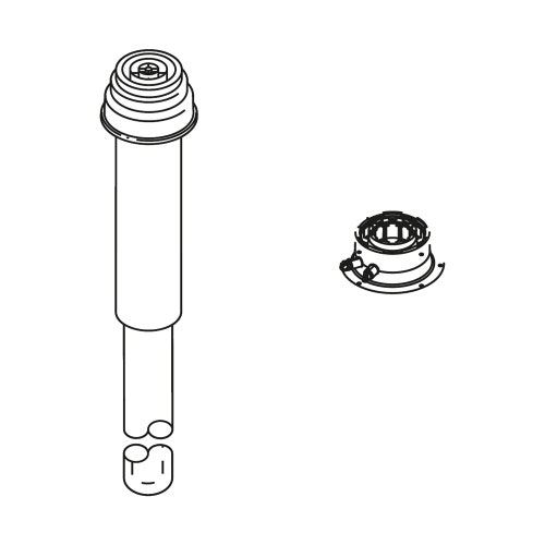 Immagine di Bosch FC-Set60-C33x Kit camino verticale fuori tetto Ø 60/100 mm; PP/Met bianco 7738112504