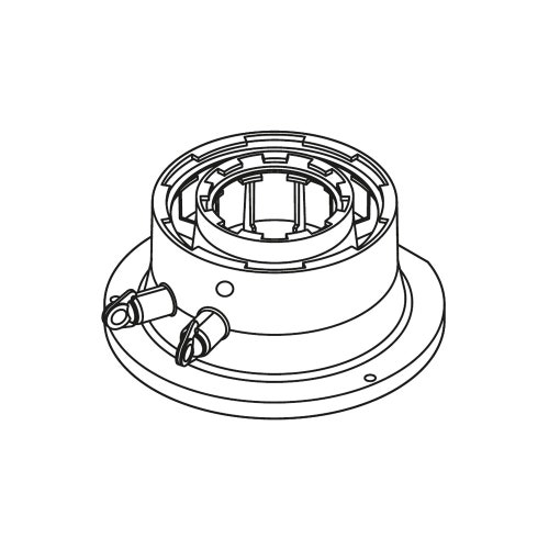 Immagine di Bosch FC-CA60 Adattatore verticale Ø 80/125 mm a Ø 60/100 mm; PP bianco con prese di analisi combustione 7738112636
