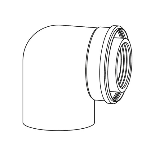 Immagine di Bosch FC-CE60-87 Curva Ø 60/100 mm; PP/Met bianco - 87° 7738112616