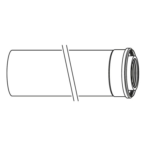 Immagine di Bosch FC-C60-1000 Prolunga Ø 60/100 mm; PP/Met bianco - 1 metro 7738112615